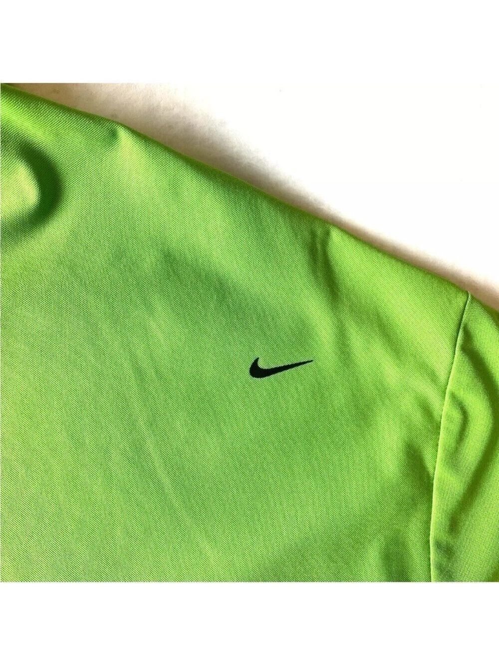 Nike Tiger Woods Platinum Dri-Fit Polo Shirt Size XL Green Snap button - Picture 4 of 9